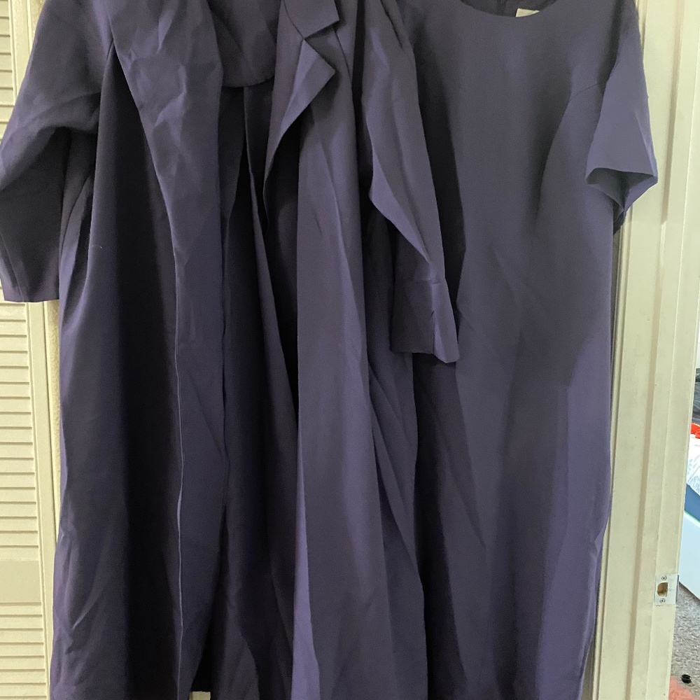 Two-piece dress and long jacket